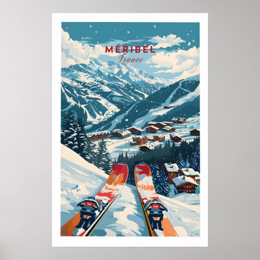 Meribel Ski Poster - Frankrijk 1 (Voorkant)