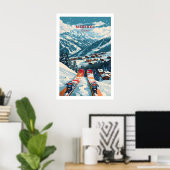 Meribel Ski Poster - Frankrijk 1 (Thuiskantoor)