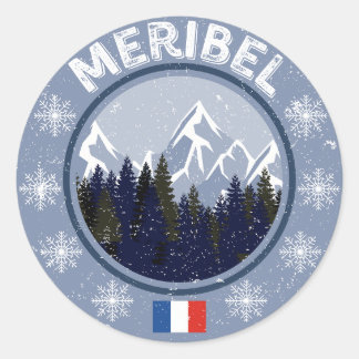Meribel Ski Station Ronde Sticker
