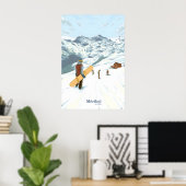 Méribel Snowboarden Reisposter Poster (Thuiskantoor)