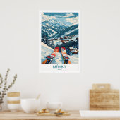 Meribel Wandkunst Ski Print - Frankrijk 1 (Keuken)