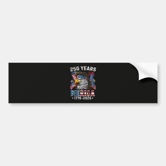Merica 250 Verjaardag USA 250 Jaar Bumpersticker (Voorkant)