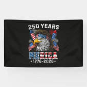 Merica 250 Verjaardag USA 250 Jaar Spandoek (Horizontaal)