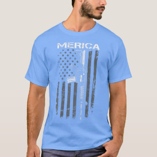 MERICA 2e wijziging 4e juli AR15 Vlaggenstaat VS ( T-shirt