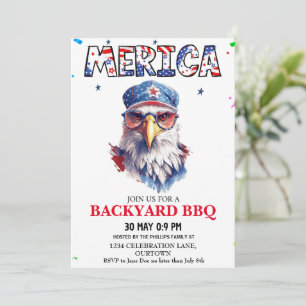 Merica 4 juli achtertuin BBQ Kaart