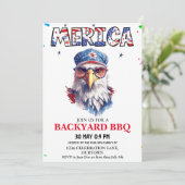 Merica 4 juli Backyard BBQ Kaart (Staand voorkant)