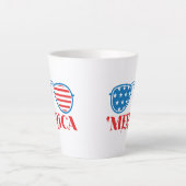 'Merica - 4 juli Latte Mok (Voorkant)