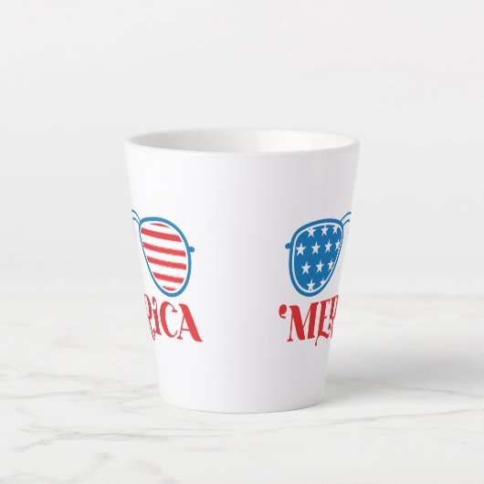 'Merica - 4 juli Latte Mok (Voorkant)