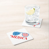 Merica 4 juli ontwerp-32042 kartonnen onderzetters (Insitu)