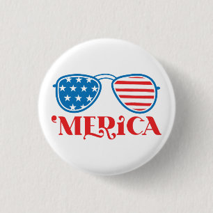 Merica 4 juli ontwerp-32042 ronde button 3,2 cm
