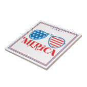 Merica 4 juli ontwerp-32042 tegeltje (Zijkant)