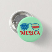 'Merica - 4 juli Ronde Button 3,2 Cm (Voorkant /achterkant)