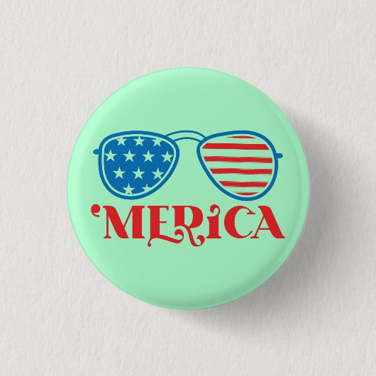 'Merica - 4 juli Ronde Button 3,2 Cm (Voorkant)