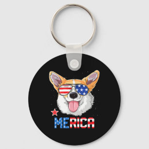 Merica 4 juli T Shirt Kinder Jongens Meisjes Honde Sleutelhanger