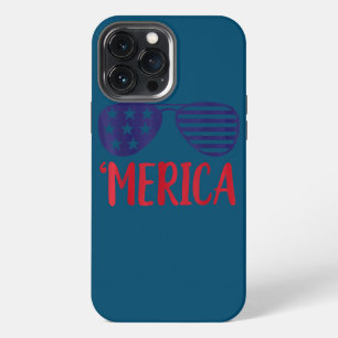 Merica 4 juli USA Patriottische Amerikaanse Vlag iPhone 13 Pro Max Hoesje