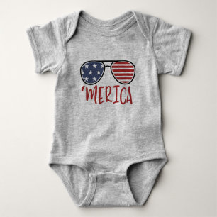 Merica 4 juli Zonnebril Zomer T-shirt