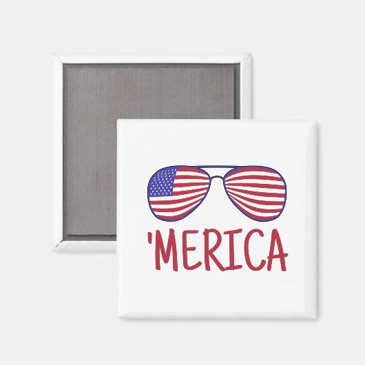 "Merica 4th of julbril Magneet (Voorkant / Achterkant)