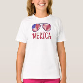 "Merica 4th of Juli Glasses T-Shirt (Voorkant)