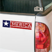 MERICA - Aanpasbare tekst voor Vlag van de VS Bumpersticker (Op Truck)