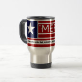 MERICA - Aanpasbare tekst voor Vlag van de VS Reisbeker (Voorkant links)