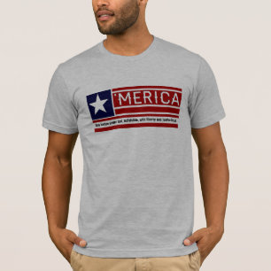 MERICA - Aanpasbare tekst voor Vlag van de VS T-shirt
