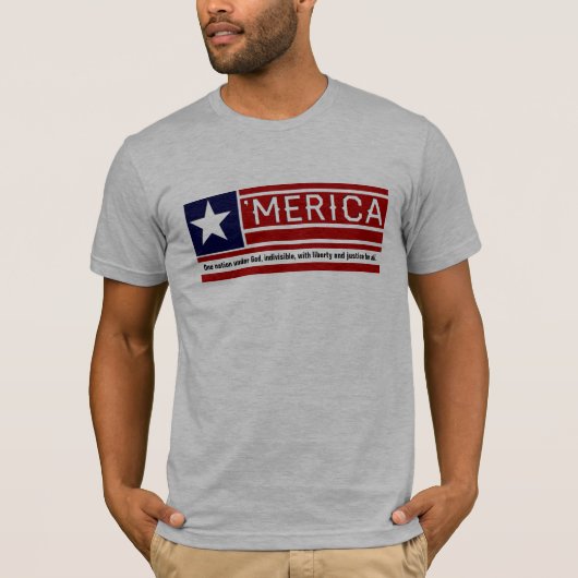 MERICA - Aanpasbare tekst voor Vlag van de VS T-shirt (Voorkant)