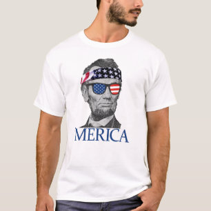 Merica Abe Lincoln Patriottisch 4 juli Lincoln T-shirt