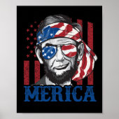Merica Abraham Lincoln 4 juli Shirt Mannen Ameri Poster (Voorkant)