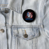 Merica Abraham Lincoln 4 juli Shirt Mannen Ameri Ronde Button 5,7 Cm (In situ)
