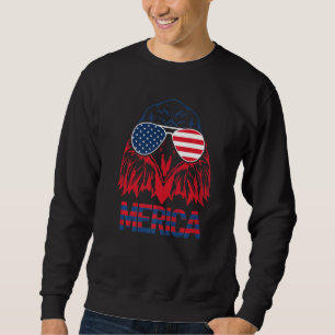 Merica Adelaar 4 juli Vlag van de VS Amerikaanse P Trui