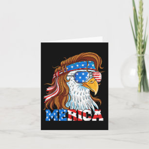 Merica Adelaar Mullet 4 juli Amerikaanse Vlag Vere Kaart