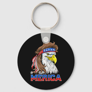 Merica Adelaar Mullet 4 juli Mannen Vrouwen Amerik Sleutelhanger