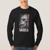 Merica Alexander Hamilton, 4 juli Amerikaanse Fla T-shirt (Voorkant)