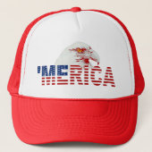 "MERICA American Bald Eagle US Flag Pet (rood) (Voorkant)