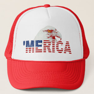 "MERICA American Bald Eagle US Flag Pet (rood)