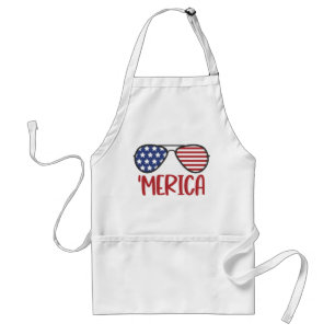 "Merica American Flag sunbril Standaard Schort