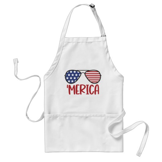 "Merica American Flag sunbril Standaard Schort (Voorkant)