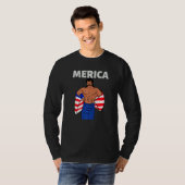 Merica American Mullet Business In Front Party In T-shirt (Voorkant volledig)