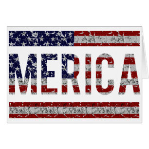 MERICA - American Pride Slang USA Flag