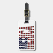 MERICA - American Pride Slang USA Flag Bagagelabel (Voorkant verticaal)