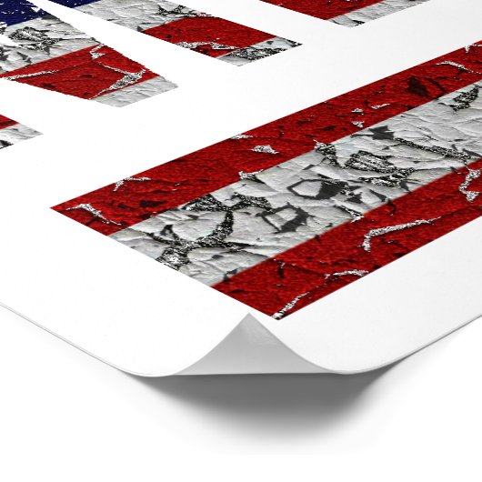 MERICA - American Pride Slang USA Flag Poster (Hoek)