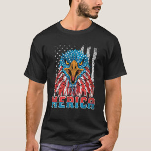 Merica Bald Eagle 4 juli Amerikaanse vlag Verenigd T-shirt