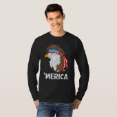 Merica Bald Eagle 4 juli Patriottisch Amerikaans F T-shirt (Voorkant volledig)