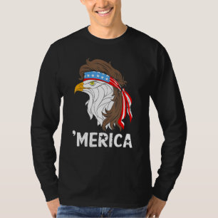 Merica Bald Eagle 4 juli Patriottisch Amerikaans F T-shirt