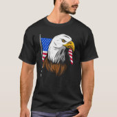 Merica Bald Eagle Independence Day Vierde juli T-shirt (Voorkant)