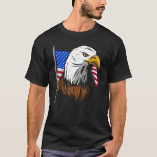 Merica Bald Eagle Independence Day Vierde juli T-shirt