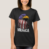 Merica Bald Eagle Independence Day Vierde juli T-shirt (Voorkant)