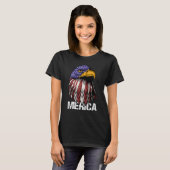 Merica Bald Eagle Independence Day Vierde juli T-shirt (Voorkant volledig)