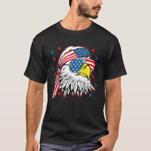 Merica Bald Eagle Mullet, 4 juli Amerikaanse vlag T-shirt