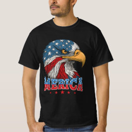 Merica Bald Eagle Patriottische Adelaar 4 juli T-shirt
